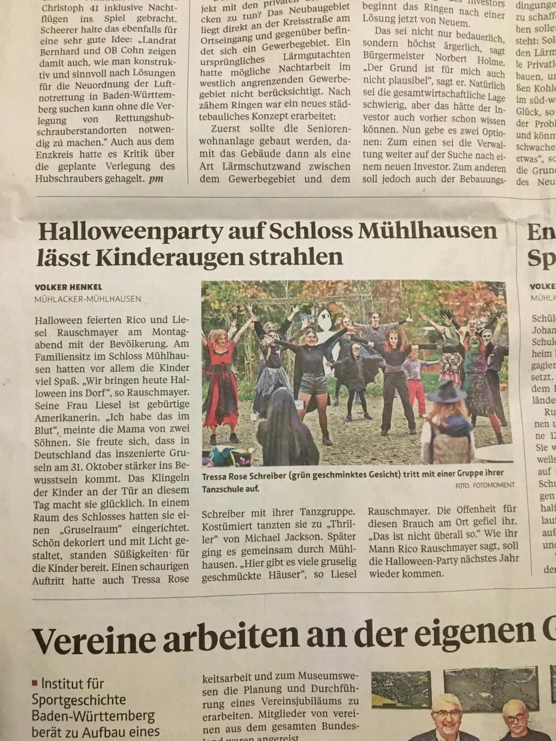 Tressa Arts & Entertainment School, Zeitungsartikel